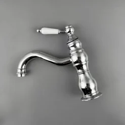 Bathroom Faucet Sink Mixer Basin Taps Deck Mounted, Washroom Vessel Water Brass Tap Single Handle One Hole Golden Chrome