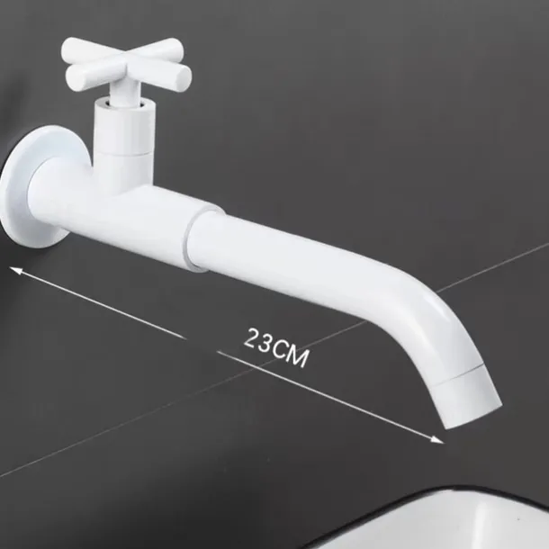 Bathroom Faucet Sink Only Cold Water Basin Taps Wall Mounted, 360 Rotates Single Handle Antique Brass Washroom Vessel Tap Black Chrome Golden White