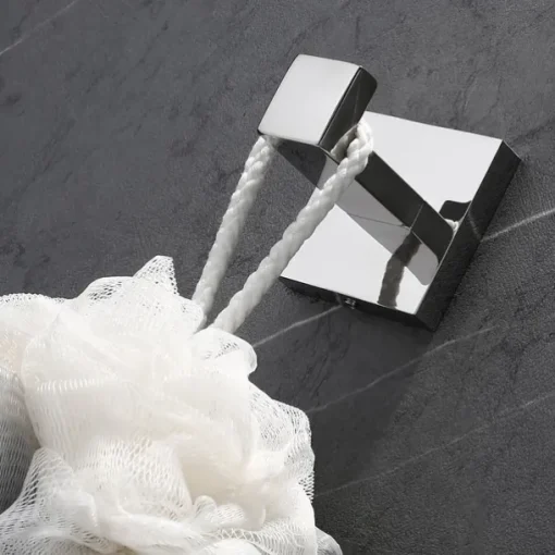 Bathroom Hardware Accessory Set,Stainless Steel Contain with Towel Bar,Robe Hook, Toliet Paper Holder and Bathroom Rack Wall Mounted Polished/Brushed/Painted Finishes