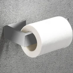 Bathroom Hardware Accessory Set Self-adhesive 304 Stainless Steel Include Robe Hook, Towel Bar, Towel Holder and Toilet Paper Holder Silver 1or3or4 pcs