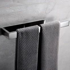 Bathroom Hardware Accessory Set Self-adhesive 304 Stainless Steel Include Robe Hook, Towel Bar, Towel Holder and Toilet Paper Holder Silver 1or3or4 pcs