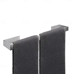 Bathroom Hardware Accessory Set Self-adhesive 304 Stainless Steel Include Robe Hook, Towel Bar, Towel Holder and Toilet Paper Holder Silver 1or3or4 pcs