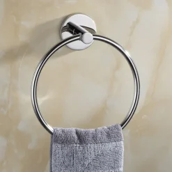 Bathroom Hardware Accessory Towel Ring/Toilet Paper Holder/Robe Hook/Soap Dish and Towel Holder Stainless Steel Wall Mounted Silver