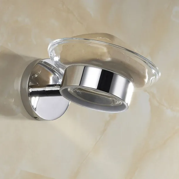 Bathroom Hardware Accessory Towel Ring/Toilet Paper Holder/Robe Hook/Soap Dish and Towel Holder Stainless Steel Wall Mounted Silver