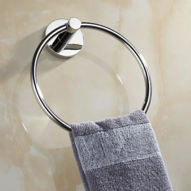 Bathroom Hardware Accessory Towel Ring/Toilet Paper Holder/Robe Hook/Soap Dish and Towel Holder Stainless Steel Wall Mounted Silver