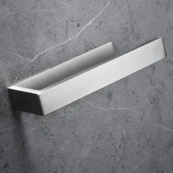 Bathroom Hardware Accessory Set Include Robe Hook, Towel Bar, Towel Holder, Toilet Paper Holder, Self-adhesive Brushed Stainless Steel Silvery