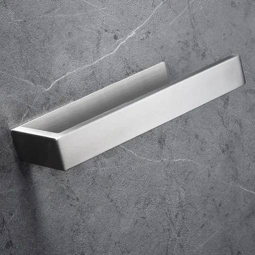 Bathroom Hardware Accessory Set Include Robe Hook, Towel Bar, Towel Holder, Toilet Paper Holder, Self-adhesive Brushed Stainless Steel Silvery