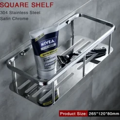 Bathroom Hardware Accessories Stainless Steel Wall Mounted Brushed Nickel Towel Bar Hand Towel Holder Toilet Paper Holder Robe Towel Hook Coat Hook Towel Bar (Bright Silver)