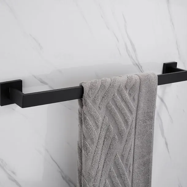 Bathroom Hardware Set 4 Pieces, SUS304 Stainless Steel Remodeled Wall Mounted Bathroom Accessories, Include 1 Towel Rack, 1 Towel Holder.1 Toilet Paper Holder,1 Toliet Brush Sets