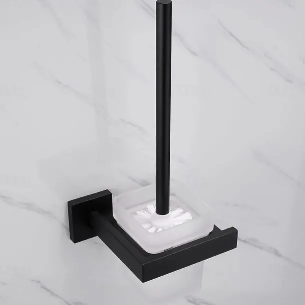 Bathroom Hardware Set 4 Pieces, SUS304 Stainless Steel Remodeled Wall Mounted Bathroom Accessories, Include 1 Towel Rack, 1 Towel Holder.1 Toilet Paper Holder,1 Toliet Brush Sets