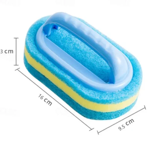 Bathroom Kitchen Cleaning Brush Toilet Glass Wall Bath Brush Handle Sponge Bottombathtub Ceramic Tools
