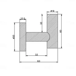 Bathroom Robe Hook New Design Stainless Steel Wall Mounted Golden 2 pcs