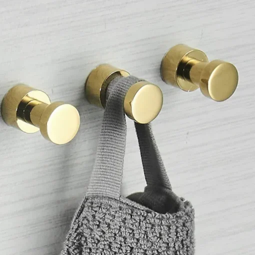 Bathroom Robe Hooks Brass, Wall Mounted Bathroom Towel Hook Coat Hook 3PCS/5PCS