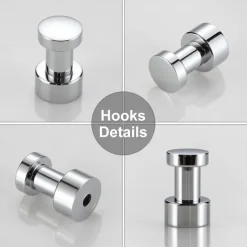 Bathroom Robe Hooks Brass, Wall Mounted Bathroom Towel Hook Coat Hook 3PCS/5PCS