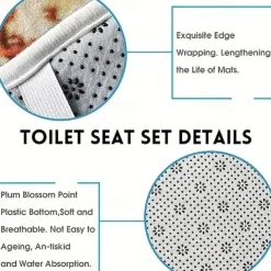 Bathroom Shower Curtain with 12 Hooks 180cm*180cm(70