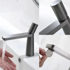 Bathroom Sink Faucet - Classic Electroplated Mount Outside Single Handle One HoleBath Taps