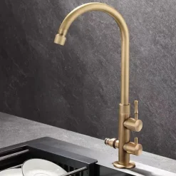 Bathroom Sink Faucet - Classic Antique Brass Mount Outside Single Handle One HoleBath Taps
