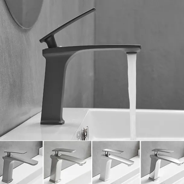 Bathroom Sink Faucet - Classic / Waterfall Nickel Brushed / Electroplated / Painted Finishes Centerset Single Handle One HoleBath Taps