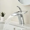 Bathroom Sink Faucet - Classic / Waterfall Electroplated Mount Outside Single Handle One HoleBath Taps