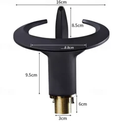 Bathroom Sink Faucet - Classic / Waterfall Electroplated Mount Outside Single Handle One HoleBath Taps