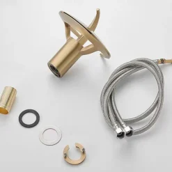 Bathroom Sink Faucet - Classic / Waterfall Electroplated Mount Outside Single Handle One HoleBath Taps