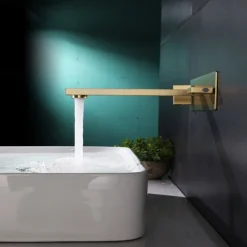 Bathroom Sink Faucet - Classic / Wall Mount Electroplated / Painted Finishes Mount Inside Two Handles One HoleBath Taps