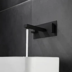 Bathroom Sink Faucet - Classic / Wall Mount Electroplated / Painted Finishes Mount Inside Two Handles One HoleBath Taps