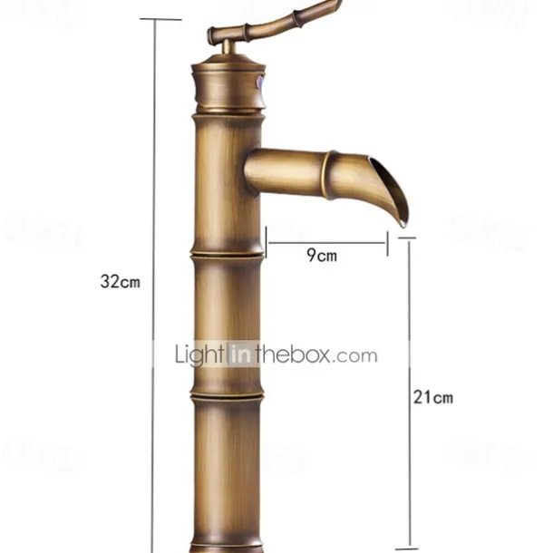 Bathroom Sink Faucet - Classic Antique Brass Centerset Single Handle One HoleBath Taps