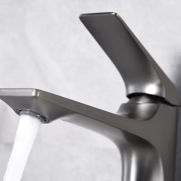 Bathroom Sink Faucet - Classic Nickel Brushed / Electroplated / Painted Finishes Centerset Single Handle One HoleBath Taps