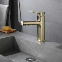 Bathroom Sink Faucet - Pull out / Classic Electroplated Centerset Single Handle One HoleBath Taps