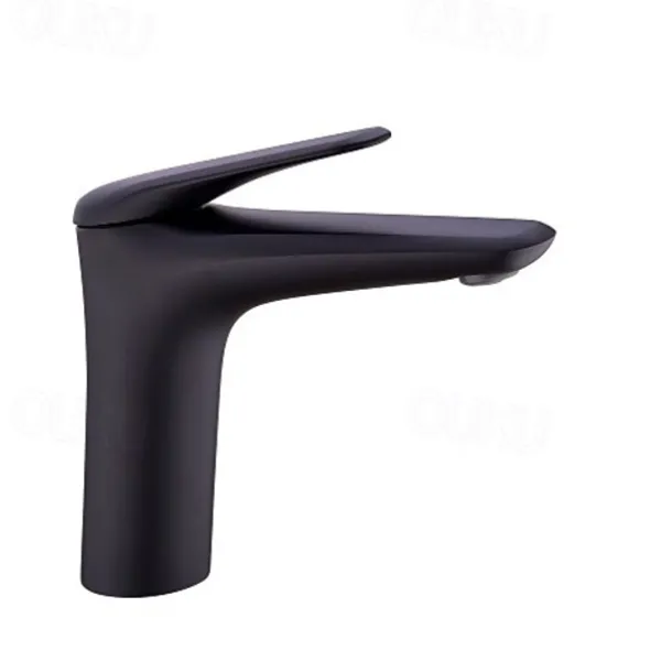 Bathroom Sink Faucet - Single Chrome / Brushed / Electroplated Centerset Single Handle One HoleBath Taps / Brass