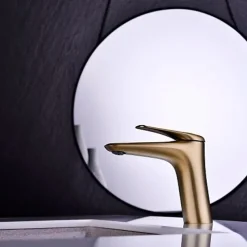 Bathroom Sink Faucet - Single Chrome / Brushed / Electroplated Centerset Single Handle One HoleBath Taps / Brass