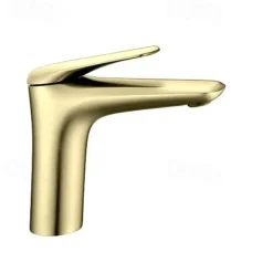 Bathroom Sink Faucet - Single Chrome / Brushed / Electroplated Centerset Single Handle One HoleBath Taps / Brass