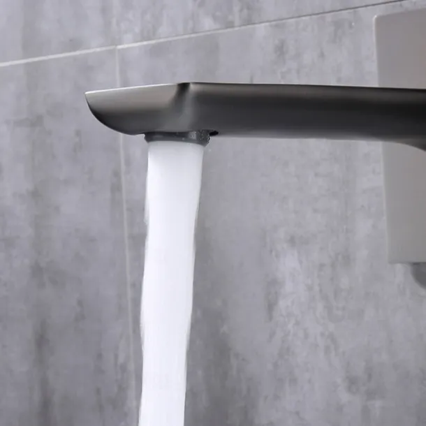 Bathroom Sink Faucet - Wall Mount Electroplated Wall Installation Wall mountedBath Taps