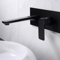 Bathroom Sink Faucet - Wall Mount Electroplated Wall Installation Wall mountedBath Taps