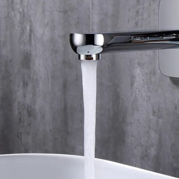 Bathroom Sink Faucet - Wall Mount / Widespread Electroplated Wall Installation Single Handle Two HolesBath Taps