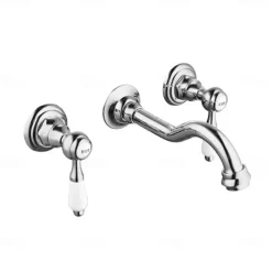Bathroom Sink Faucet - Wall Mount / Widespread Electroplated Mount Inside Wall mountedBath Taps