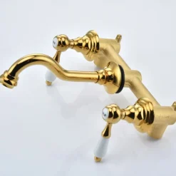 Bathroom Sink Faucet - Wall Mount / Widespread Electroplated Mount Inside Wall mountedBath Taps
