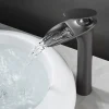 Bathroom Sink Faucet - Waterfall Electroplated / Painted Finishes Centerset Single Handle One HoleBath Taps