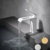 Bathroom Sink Faucet - Waterfall Electroplated / Painted Finishes Centerset Single Handle One HoleBath Taps