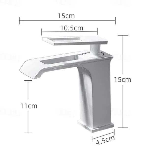 Bathroom Sink Faucet - Waterfall Electroplated / Painted Finishes Centerset Single Handle One HoleBath Taps