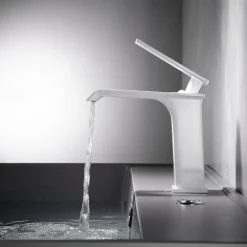 Bathroom Sink Faucet - Waterfall Electroplated / Painted Finishes Centerset Single Handle One HoleBath Taps