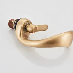 Bathroom Sink Faucet - Waterfall Antique Brass Centerset Single Handle One HoleBath Taps