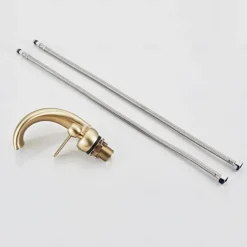 Bathroom Sink Faucet - Waterfall Antique Brass Centerset Single Handle One HoleBath Taps