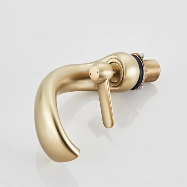 Bathroom Sink Faucet - Waterfall Antique Brass Centerset Single Handle One HoleBath Taps