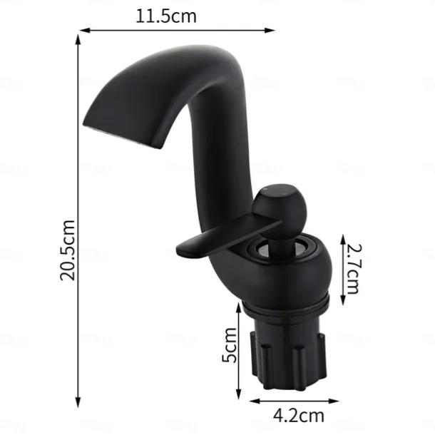 Bathroom Sink Faucet - Waterfall Antique Brass Centerset Single Handle One HoleBath Taps