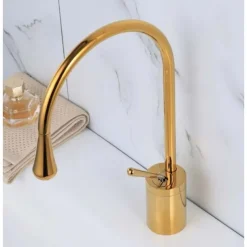 Bathroom Sink Faucet - Waterfall Electroplated Centerset Single Handle One HoleBath Taps