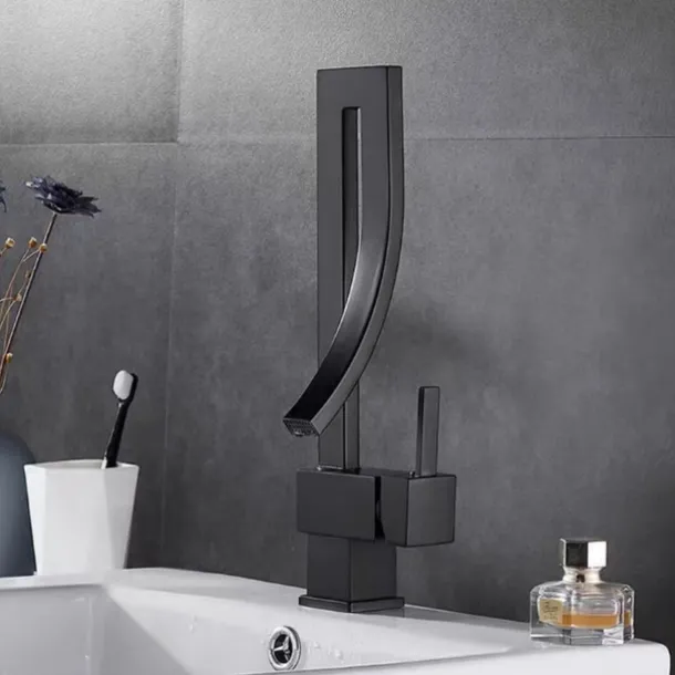 Bathroom Sink Faucet - Waterfall Electroplated Centerset Single Handle One HoleBath Taps