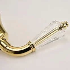 Bathroom Sink Faucet - Widespread Electroplated Widespread Two Handles Three HolesBath Taps