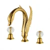 Bathroom Sink Faucet - Widespread Electroplated Widespread Two Handles Three HolesBath Taps
